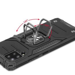 Ring Armor dėklas Kickstand Tough Rugged Cover , skirtas Samsung Galaxy A42 5G , mėlynas