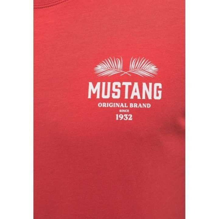 Vyriški medvilniniai marškinėliai Mustang Alex C Print, raudoni
