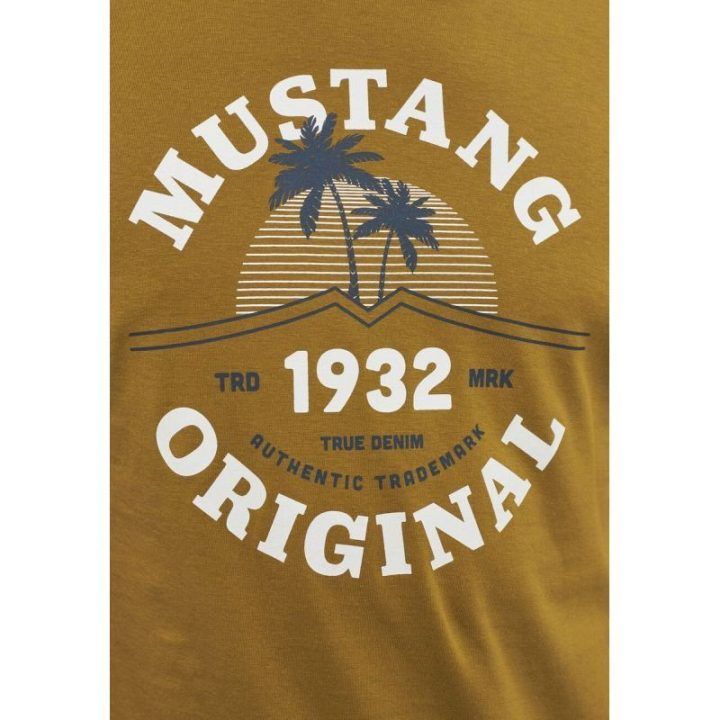 Vyriški laisvo kirpimo marškinėliai Mustang Alex C Print, žali