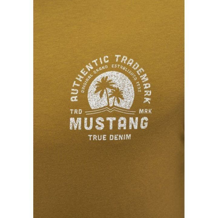 Vyriški marškinėliai su logotipu Mustang Alex C Print, žali