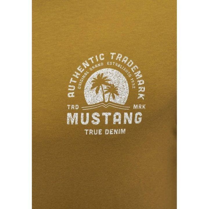 Vyriški marškinėliai su logotipu Mustang Alex C Print, žali