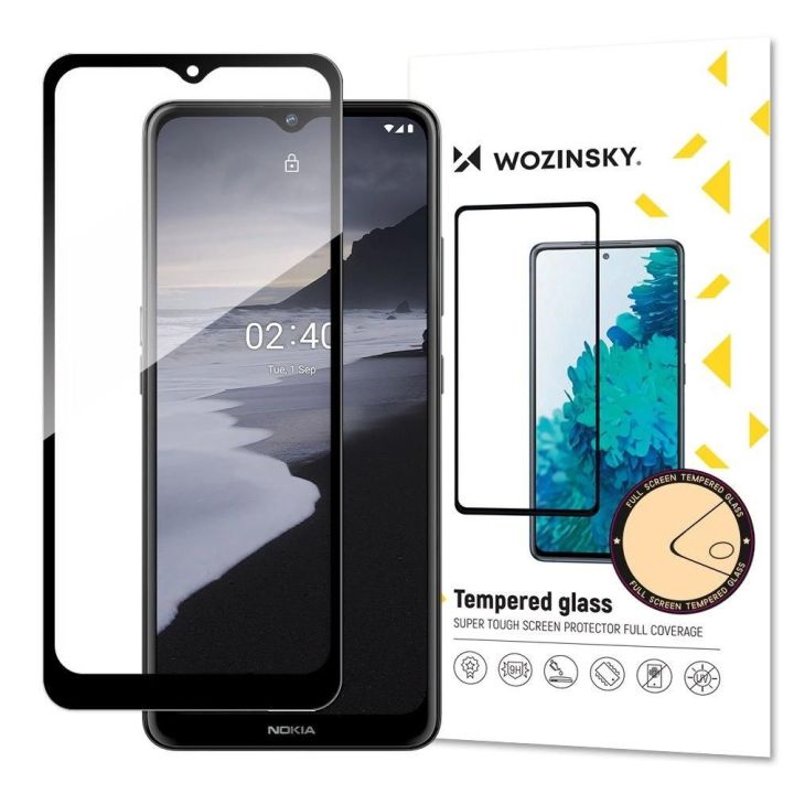 Grūdintas stiklas su rėmeliu, skirtas Nokia 2.4 , juodas