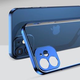 New Beauty Series itin plonas dėklas su galvanizuotu rėmeliu, skirtas iPhone 12 Pro , juodas (JR-BP743)