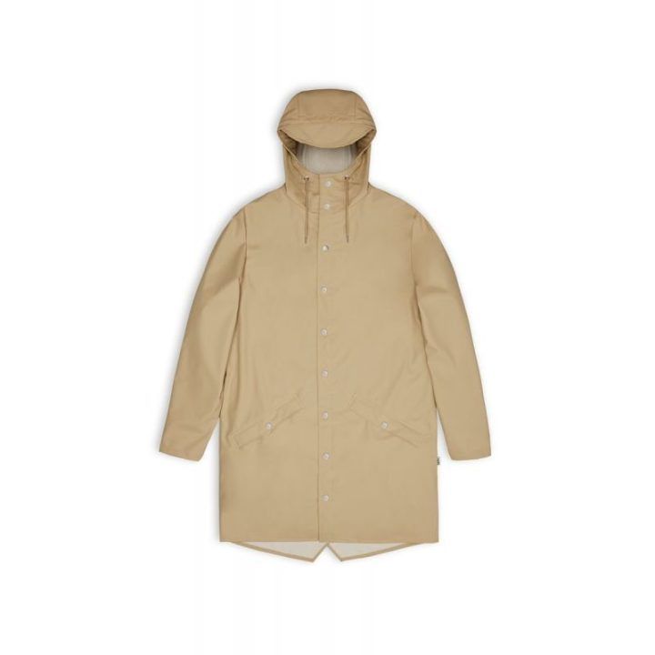 Uniseks ilga lietaus striukė Rains Long Jacket 12020, smėlio