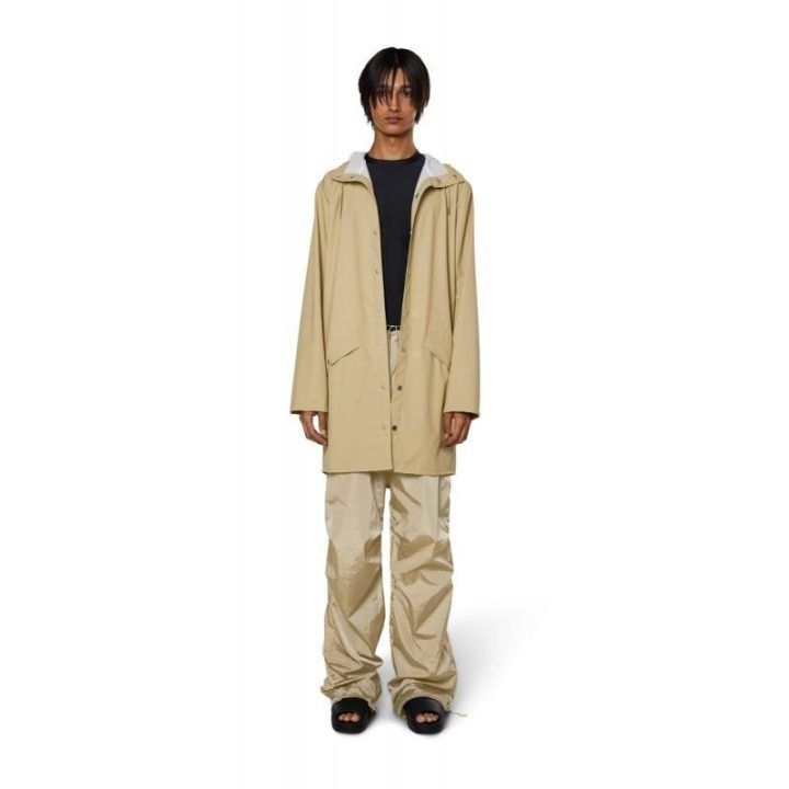 Uniseks ilga lietaus striukė Rains Long Jacket 12020, smėlio