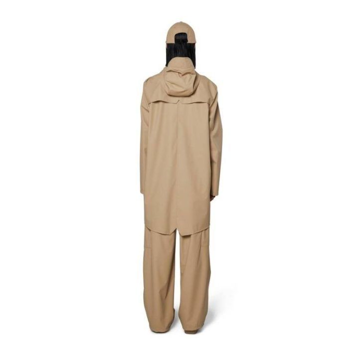 Uniseks ilga lietaus striukė Rains Long Jacket 12020, smėlio