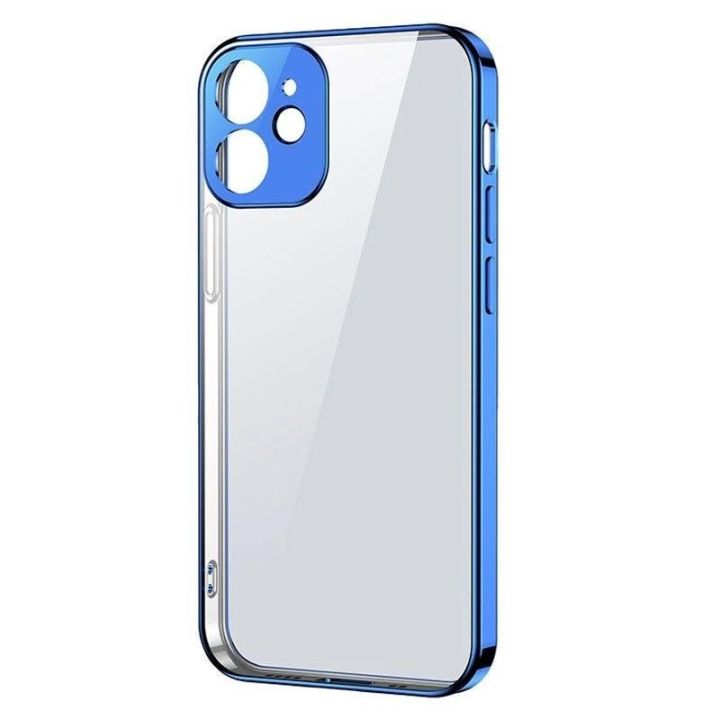 Naujas Beauty Series itin plonas dėklas su galvanizuotu rėmeliu, skirtas iPhone 12 Pro , tamsus BP743)
