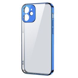 Naujas Beauty Series itin plonas dėklas su galvanizuotu rėmeliu, skirtas iPhone 12 Pro Max , tamsus BP744)