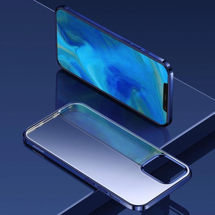 Naujas Beautiful Series itin plonas dėklas su galvanizuotu rėmeliu, skirtas iPhone 12 Pro Max , juodas (JR-BP796)