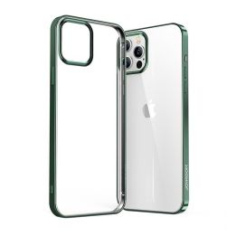 Naujas Beautiful Series itin plonas dėklas su galvanizuotu rėmeliu, skirtas iPhone 12 Pro Max , žalias (JR-BP796)