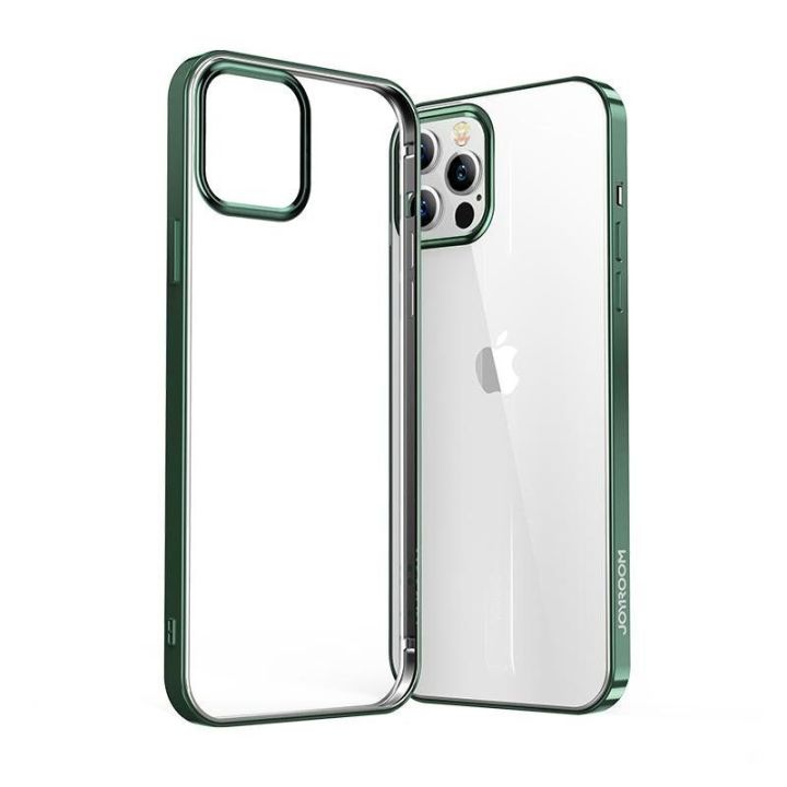Naujas Beautiful Series itin plonas dėklas su galvanizuotu rėmeliu, skirtas iPhone 12 Pro Max , žalias (JR-BP796)