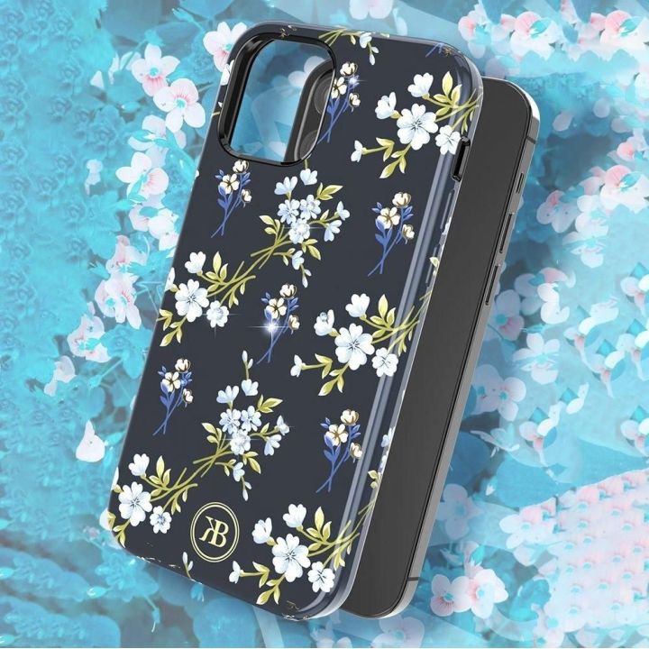 Kingxbar Blossom dėklas su originaliais Swarovski kristalais iPhone 12 mini įvairiaspalvis (Gardenia)