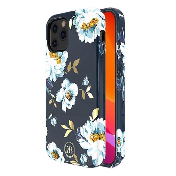 Kingxbar Blossom dėklas su originaliais Swarovski kristalais iPhone 12 mini įvairiaspalvis (Gardenia)