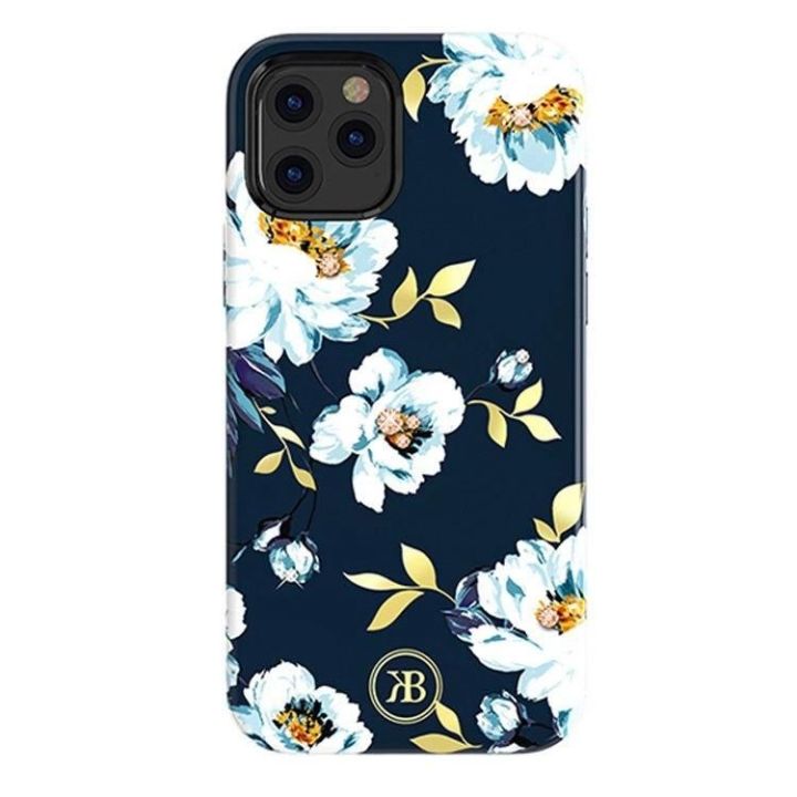 Kingxbar Blossom dėklas su originaliais Swarovski kristalais iPhone 12 mini įvairiaspalvis (Gardenia)