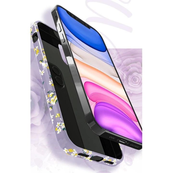 Kingxbar Blossom dėklas su originaliais Swarovski kristalais iPhone 12 mini įvairiaspalvis (Gardenia)