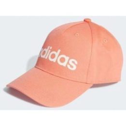 Medvilninė kepurė su snapeliu adidas Daily, persikinė