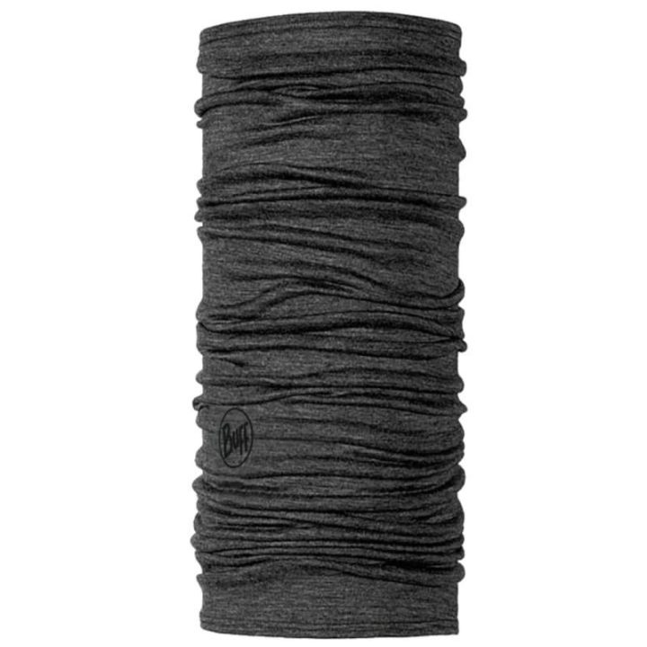 Vilnonis šalikas-mova Buff Merino Lightweight, pilkas