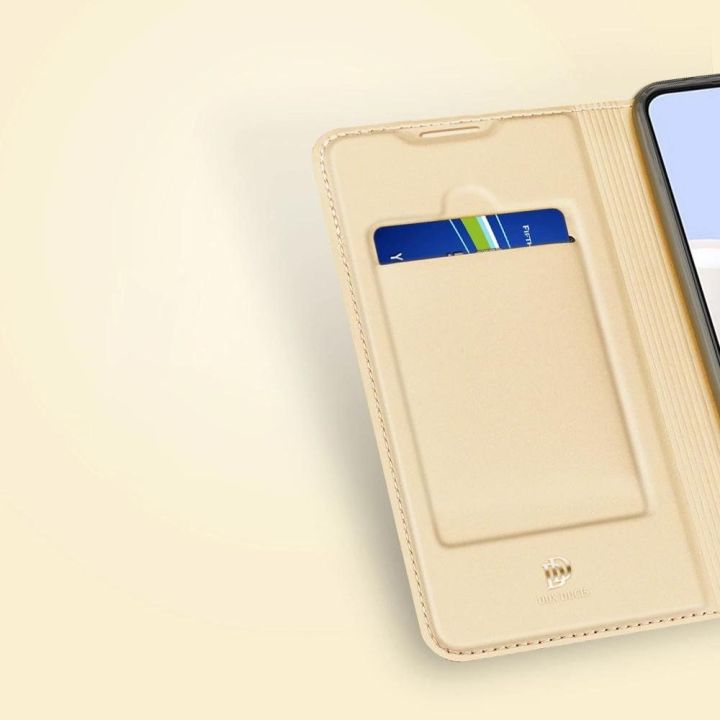 Skin Pro Bookcase knygų dėklo tipo dėklas, skirtas Samsung Galaxy A22 4G golden