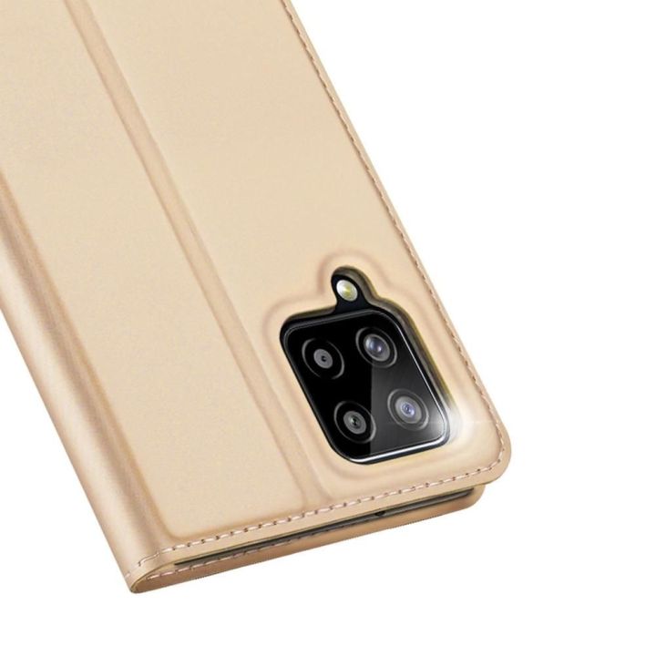 Skin Pro Bookcase knygų dėklo tipo dėklas, skirtas Samsung Galaxy A22 4G golden