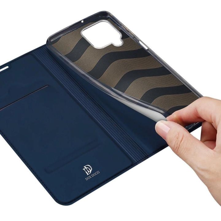 Skin Pro Bookcase tipo dėklas Samsung Galaxy A22 4G , mėlynas