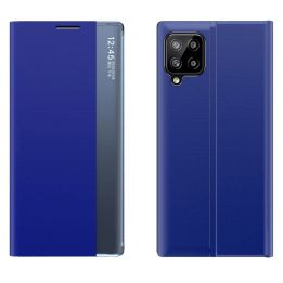 Miego dėklas Bookcase tipo dėklas su išmaniuoju langu, skirtas Samsung Galaxy A22 4G , mėlynas