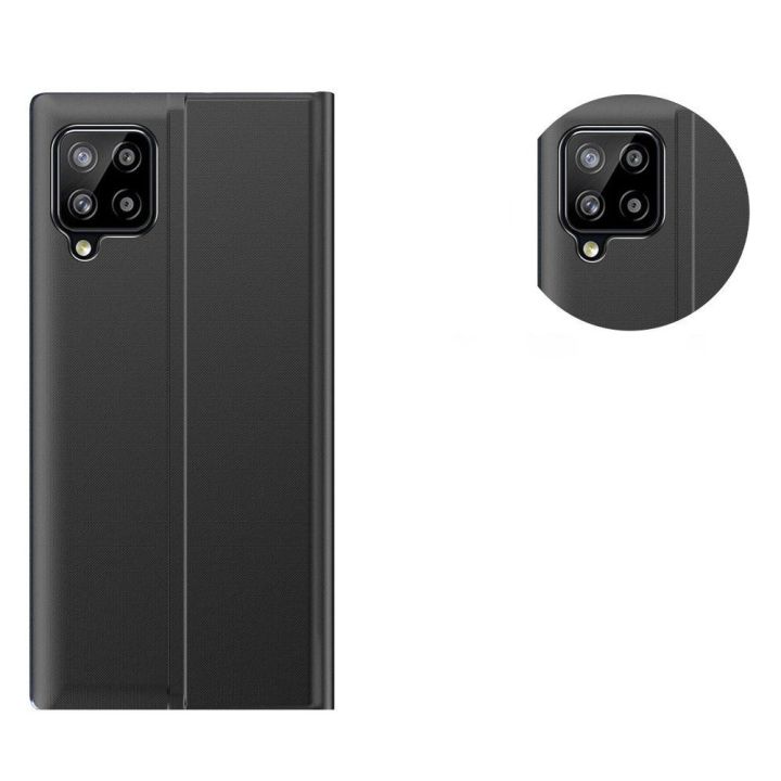 Miego dėklas Bookcase tipo dėklas su išmaniuoju langu, skirtas Samsung Galaxy A22 4G , mėlynas