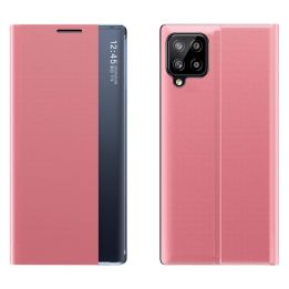 Sleep Case knygų spintos tipo dėklas su išmaniuoju langu, skirtas Samsung Galaxy A22 4G , rožinis