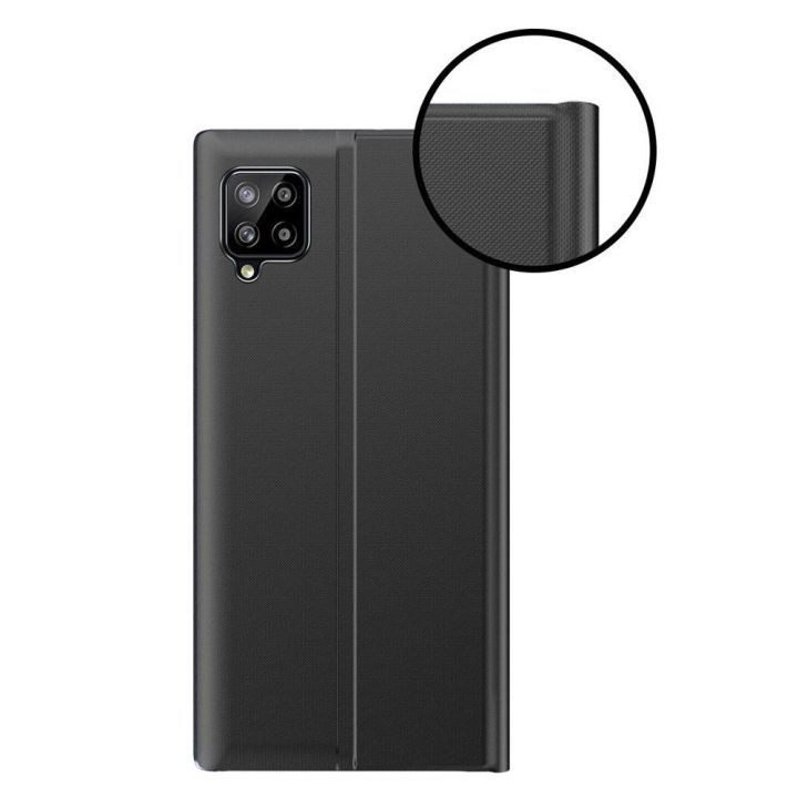 Sleep Case knygų spintos tipo dėklas su išmaniuoju langu, skirtas Samsung Galaxy A22 4G , rožinis