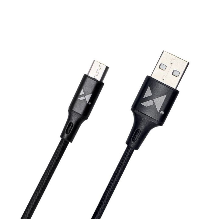 kabelis USB - microUSB 2,4A 1m juodas (WUC-M1B)