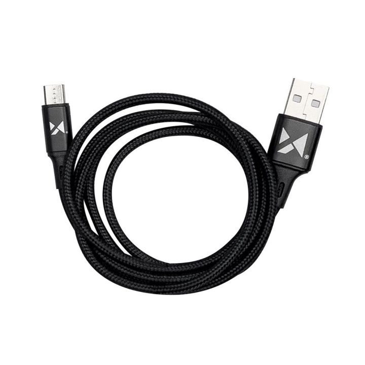 kabelis USB - microUSB 2,4A 1m juodas (WUC-M1B)