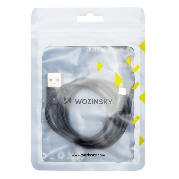 kabelis USB - microUSB 2,4A 1m juodas (WUC-M1B)