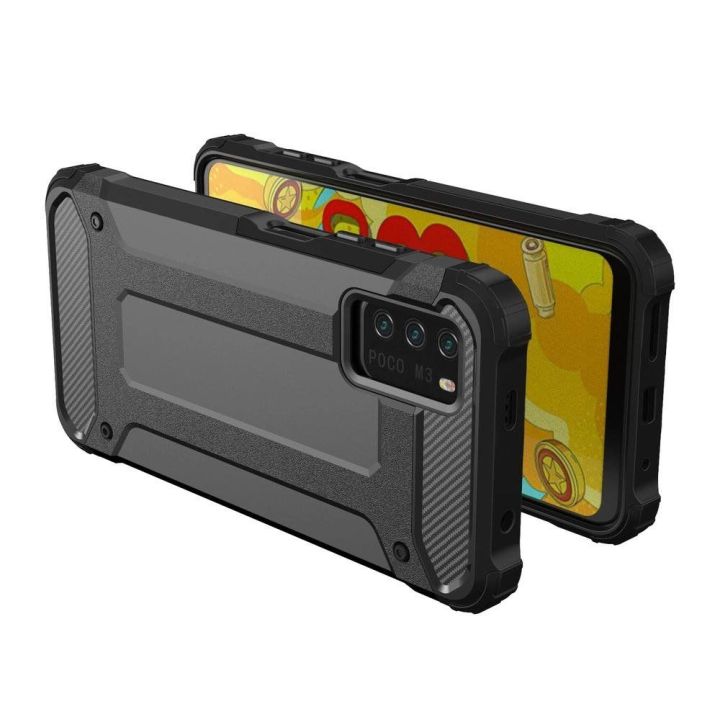 Hibridinis šarvuotas dėklas Tough Rugged Cover, skirtas Xiaomi Redmi Note 10 5G / Poco M3 Pro golden