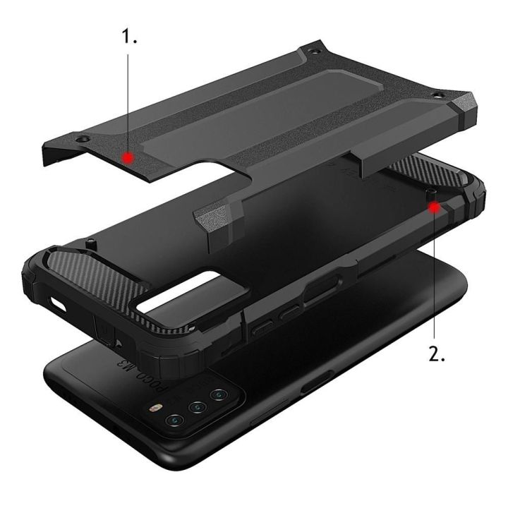 Hibridinis šarvuotas dėklas Tough Rugged Cover, skirtas Xiaomi Redmi Note 10 5G / Poco M3 Pro golden