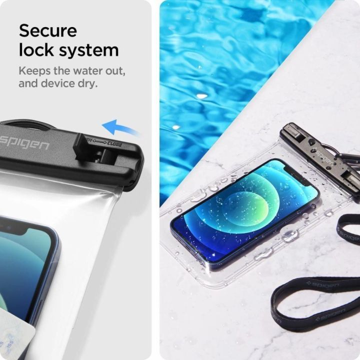 Spigen A601 UNIVERSALUS VANDENSATLAPIS DĖŽUTĖ 2 PAKETAI CRYSTAL CLEAR