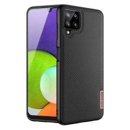 Fino dėklas, padengtas nailono medžiaga, skirtas Samsung Galaxy A22 4G , juodos spalvos