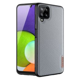 Fino dėklas, padengtas nailono medžiaga, skirtas Samsung Galaxy A22 4G , pilkas