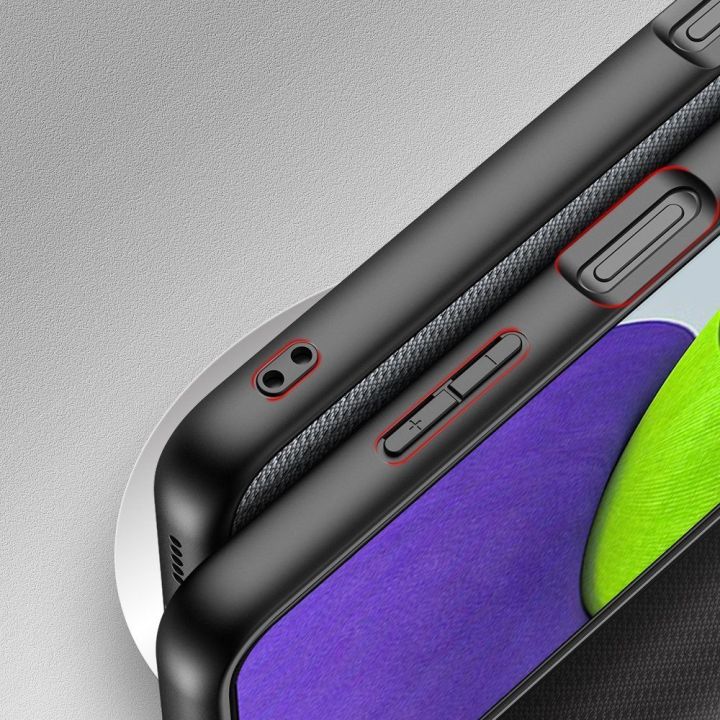 Fino dėklas, padengtas nailono medžiaga, skirtas Samsung Galaxy A22 4G , pilkas