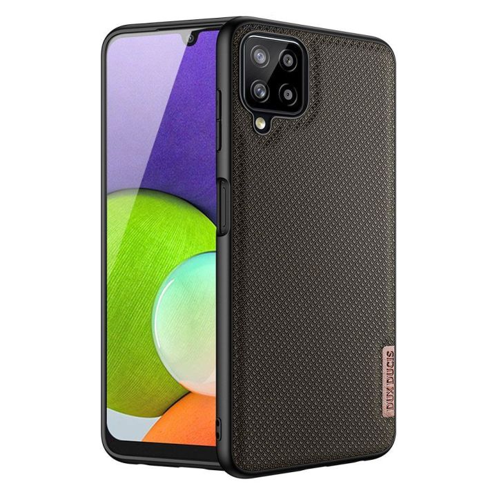 Fino dėklas, padengtas nailono medžiaga, skirtas Samsung Galaxy A22 4G , žalias