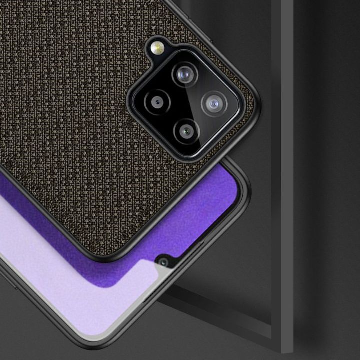 Fino dėklas, padengtas nailono medžiaga, skirtas Samsung Galaxy A22 4G , žalias