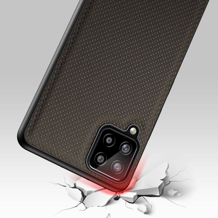 Fino dėklas, padengtas nailono medžiaga, skirtas Samsung Galaxy A22 4G , žalias