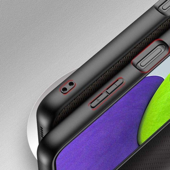 Fino dėklas, padengtas nailono medžiaga, skirtas Samsung Galaxy A22 4G , žalias