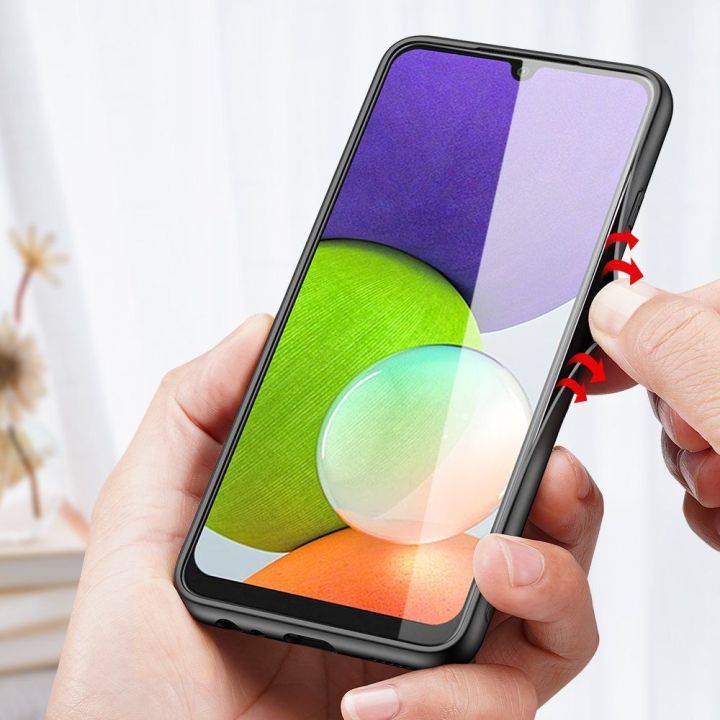 Fino dėklas, padengtas nailono medžiaga, skirtas Samsung Galaxy A22 4G , žalias