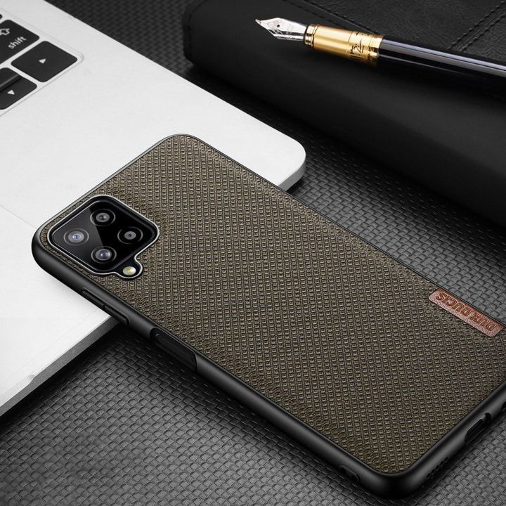 Fino dėklas, padengtas nailono medžiaga, skirtas Samsung Galaxy A22 4G , žalias