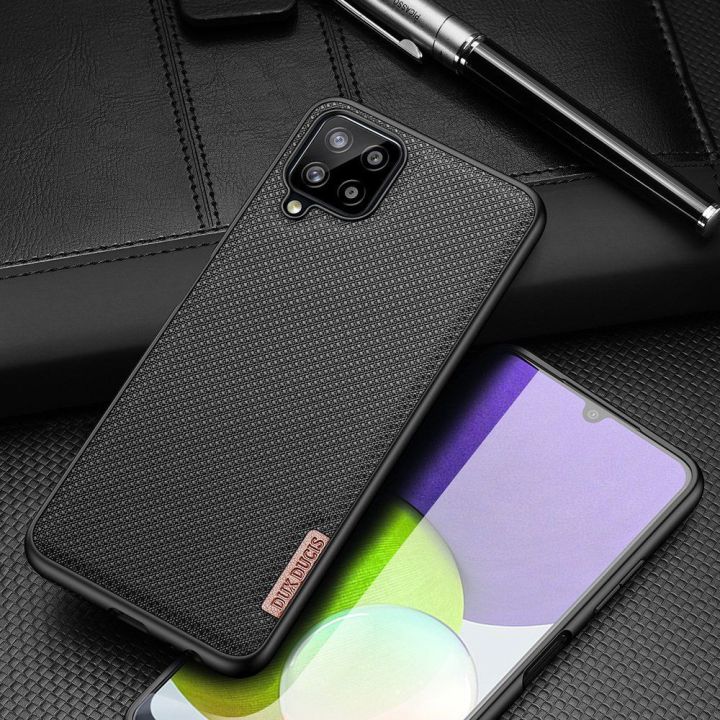 Fino dėklas, padengtas nailono medžiaga, skirtas Samsung Galaxy A22 4G , žalias