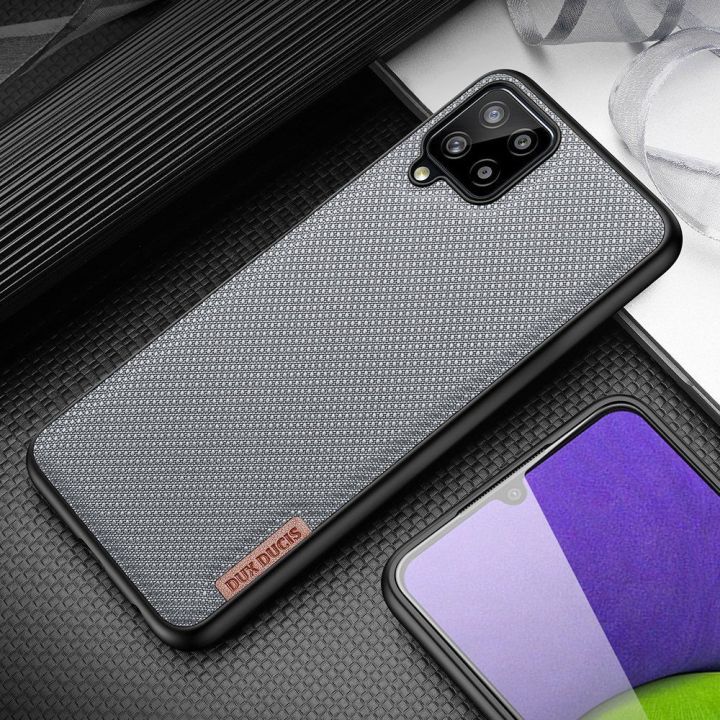 Fino dėklas, padengtas nailono medžiaga, skirtas Samsung Galaxy A22 4G , žalias