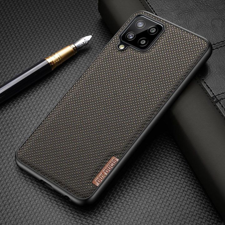 Fino dėklas, padengtas nailono medžiaga, skirtas Samsung Galaxy A22 4G , žalias