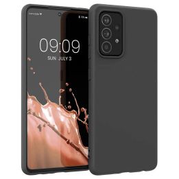 Silikoninis dėklas Minkštas lankstus guminis dangtelis skirtas Samsung Galaxy A22 4G black