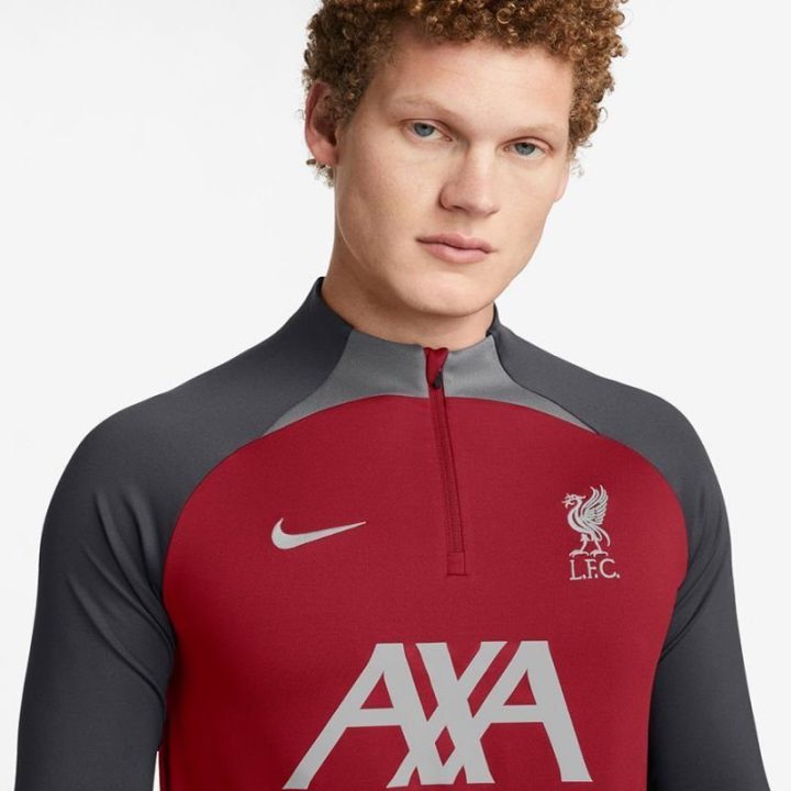 Vyriškas džemperis Nike Liverpool FC Strike Drill Top, raudonai pilkas