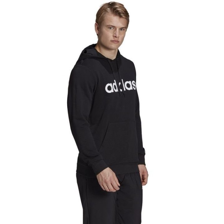 Vyriškas džemperis su gobtuvu adidas Linear Logo, juodas