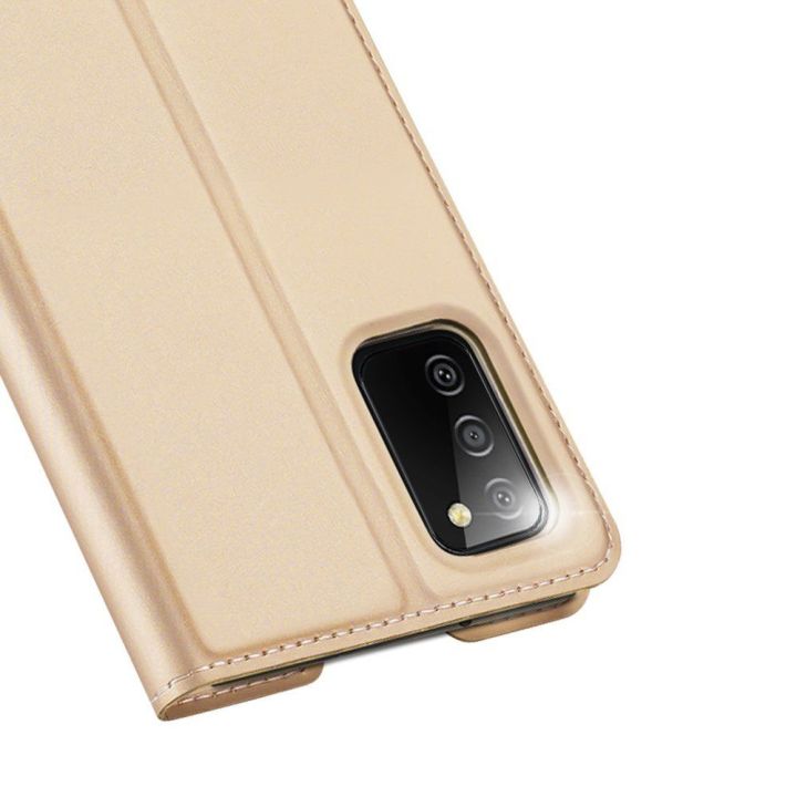 Skin Pro Bookcase tipo dėklas Samsung Galaxy A03s , auksinis